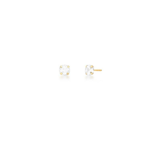 BOUCLES D'OREILLES ZIRCON PLAQUÉ OR 24K