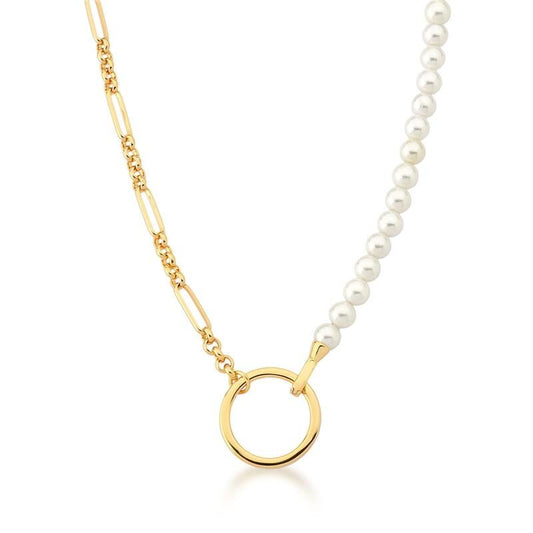 COLLIER CERCLE ET PERLES