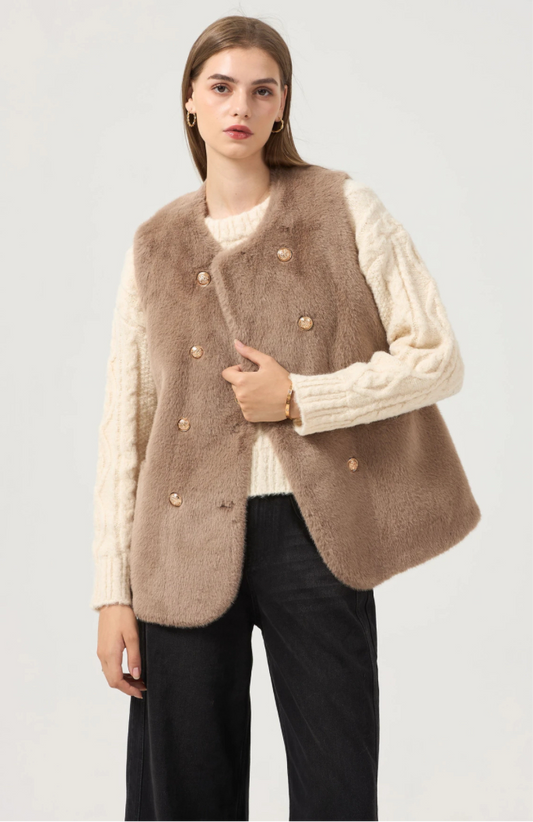 Gilet en fausse fourrure Maria