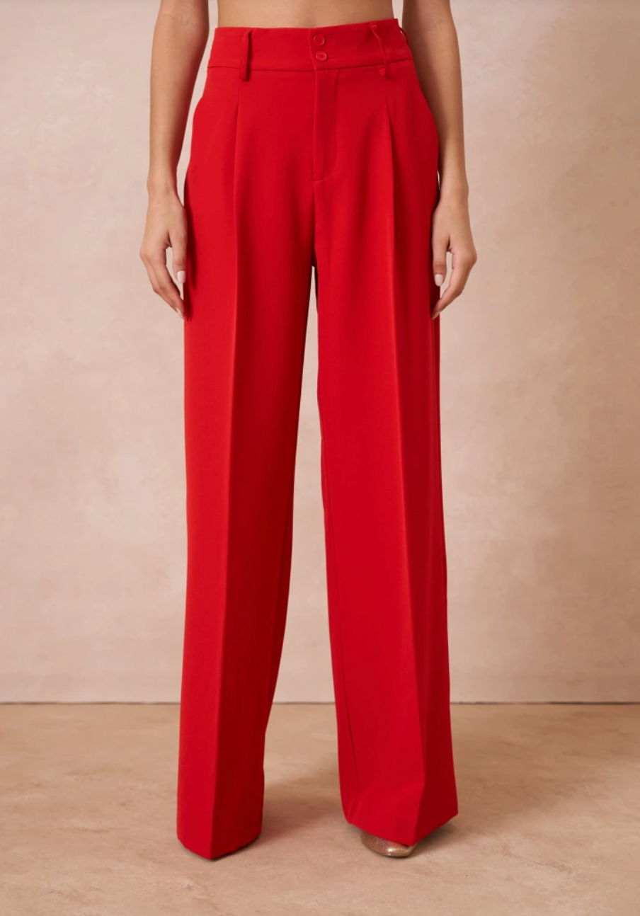 PANTALON LARGE FLARE  TAILLE HAUTE