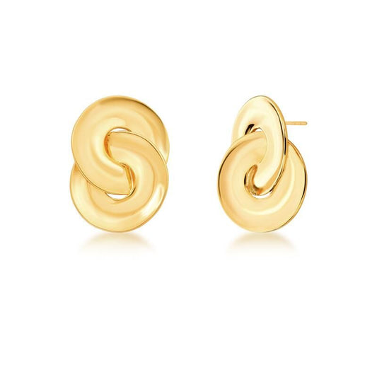 BOUCLES D'OREILLES PLAQUÉ AMOUR OR 24K